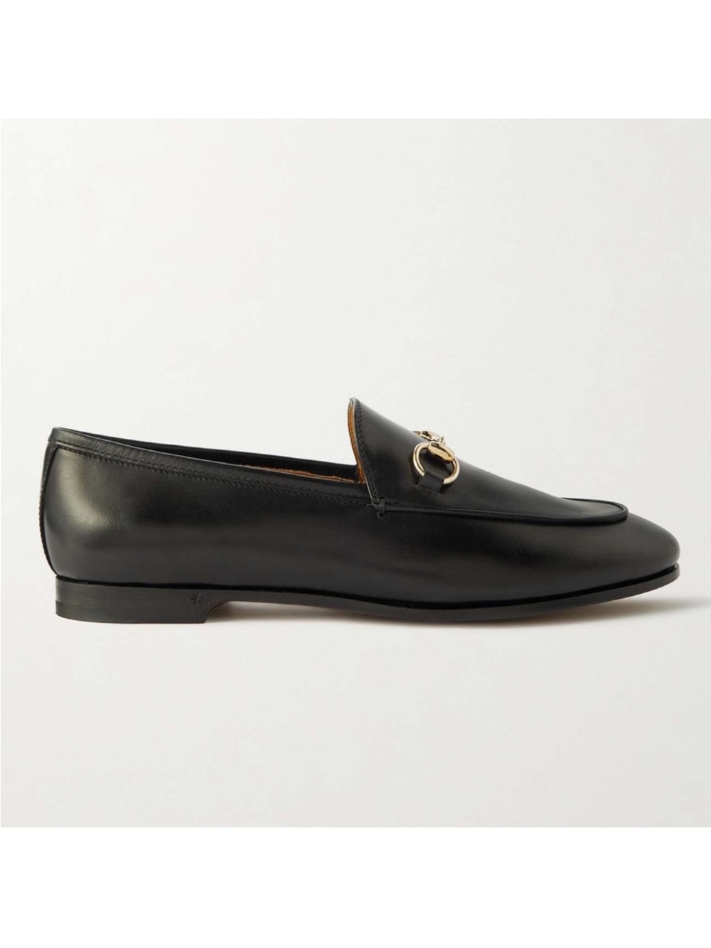 Gucci Jordaan Horsebit Detailed Leather Loafers in Black - NWOB